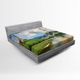 thumbnail image 1 of Ambesonne European Fitted Sheet, Salzburg Land Cloudy, Queen Size, Multicolor, 1 of 2