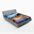 thumbnail image 1 of Ambesonne European Fitted Sheet, Saone River Lyon City, Full Size, Multicolor, 1 of 2