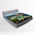 thumbnail image 1 of Ambesonne European Fitted Sheet, Town Tallinn Estonia, Queen Size, Multicolor, 1 of 2