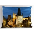 thumbnail image 1 of Ambesonne European Pillow Sham, Building Tower Prague, 26" X 20", Multicolor, 1 of 2