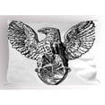 thumbnail image 1 of Ambesonne European Pillow Sham, Italian Rome Heraldry, 26" X 20", Black White, 1 of 2