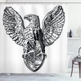 thumbnail image 1 of Ambesonne European Shower Curtain, Italian Rome Heraldry, 69"Wx84"L, Black White, 1 of 3