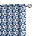 thumbnail image 1 of Ambesonne Evil Eye Window Curtains, Symmetrical, Each 28" W x 84" L, Blue Pale Blue White, 1 of 5