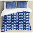 thumbnail image 1 of Ambesonne Evil Eye Duvet Cover Set, Drop Like Bead, Calking, Pale Blue White and Blue, 1 of 3