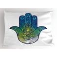 thumbnail image 1 of Ambesonne Evil Eye Pillow Sham, Vibrant, 36" X 20", Blue Green Yellow, 1 of 2