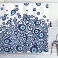 thumbnail image 1 of Ambesonne Evil Eye Shower Curtain, Traditional Beads Luck, 69"Wx70"L, Dark Blue and Pale Blue, 1 of 3