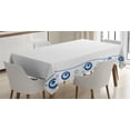 thumbnail image 1 of Ambesonne Evil Eye Tablecloth Rectangular Table Cover, Border Design Spirals, 60"x84", Pale Blue White Blue, 1 of 4