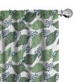 thumbnail image 1 of Ambesonne Exotic Window Curtains, Modern Botany Jungle Leaves, Each 28" W x 84" L, Slate Blue Green White, 1 of 4