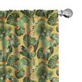 thumbnail image 1 of Ambesonne Exotic 4-Panel Curtains, Summer Flowers Bloom Pattern, 56"x63", Pale Orange and Hunter Green, 1 of 1