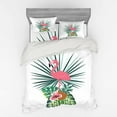 thumbnail image 1 of Ambesonne Exotic Bedding Set 4 Pcs, Pineapple Flamingo Botany, Queen, Multicolor, 1 of 3
