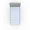 thumbnail image 1 of Ambesonne Exotic Boho Fitted Sheet, Simple Flamingo Pattern, Twin Size, Pale Azure Blue Coral, 1 of 5