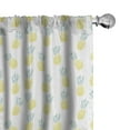 thumbnail image 1 of Ambesonne Exotic Curtains, Hawaii Summer Pastel Colors, Pair of 28"x63", Pale Yellow and Pale Green, 1 of 5