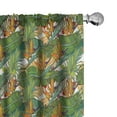 thumbnail image 1 of Ambesonne Exotic Curtains, Summer Tropical Foliage Art, Pair of 28"x63", Multicolor, 1 of 5