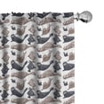 thumbnail image 1 of Ambesonne Exotic Curtains, Wild Tropical Sea Lion, Pair of 28"x84", Cadet Blue Mauve, 1 of 5