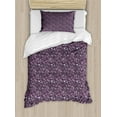 thumbnail image 1 of Ambesonne Exotic Duvet Cover Sets, Summer Summer Jumble Motif, 2-Twin, Pink Eggplant Mauve, 1 of 3