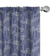thumbnail image 1 of Ambesonne Exotic Ethnic Curtains, Clouds Japanese Folk, Pair of 28"x84", Dark Lavender Off White, 1 of 4