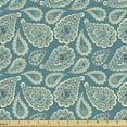 thumbnail image 1 of Ambesonne Exotic Ethnic Fabric by the Yard Upholstery, Paisley Oriental Art, 10 Yards, Mint Green Cream Teal, 1 of 5