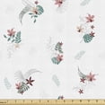 thumbnail image 1 of Ambesonne Exotic Fabric by the Yard Upholstery, Delicate Pastel Floral Art, 1 Yard, Pale Ruby Dark Sea Green, 1 of 5