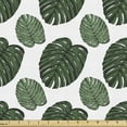 thumbnail image 1 of Ambesonne Exotic Fabric by the Yard Upholstery, Sketches of Monstera Leaves, 1 Yard, Olive Green, 1 of 5