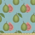 thumbnail image 1 of Ambesonne Exotic Fabric by the Yard Upholstery, Tropical Guava Fruit Motifs, 5 Yards, Seafoam Lime Green Coral, 1 of 5