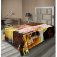 thumbnail image 1 of Ambesonne Exotic Flat Sheet, Gerbera Candles Spa, Twin Size, Orange Brown, 1 of 1