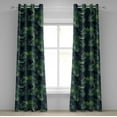 thumbnail image 1 of Ambesonne Exotic Grommet Curtain, Botany Leaves Pattern Summer, 50"x72", Navy Blue and Fern Green, 1 of 5