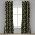 thumbnail image 1 of Ambesonne Exotic Grommet Curtain, Tropical Jungle Art Flowers, 50"x72", Soft Pink and Reseda Green, 1 of 1