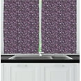 thumbnail image 1 of Ambesonne Exotic Kitchen Curtains, Summer Summer Jumble Motif, 55"x45", Pink Eggplant Mauve, 1 of 1