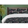 thumbnail image 1 of Ambesonne Exotic Life Down Alternative Quilt Comforter, Wild Zebra Tiger Jungle, Twin XL, Charcoal Grey Pale Ruby, 1 of 5