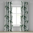 thumbnail image 1 of Ambesonne Exotic Pattern Grommet Curtain, Forest Aura Leaves, 50"x108", Reseda Green White, 1 of 1