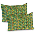 thumbnail image 1 of Ambesonne Exotic Pillow Sham 2 Pack, Abstract Tropical Jungle, 36"x20", Sea Green Earth Yellow, 1 of 3