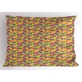 thumbnail image 1 of Ambesonne Exotic Pillow Sham, Exotic Fruits Paradise Items, 26" X 20", Multicolor, 1 of 2