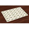 thumbnail image 1 of Ambesonne Exotic Place Mats Set of 4, Tropic Island House, Standard Size, Multicolor, 1 of 4