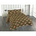 thumbnail image 1 of Ambesonne Exotic Quilted Bedspread Set 3 Pcs, Lilium Flowers Tropical Art, Twin, Pale Salmon Army Green, 1 of 4