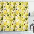 thumbnail image 1 of Ambesonne Exotic Shower Curtain, Avocados Dragon Fruit Guava, 69"Wx84"L, Pastel Yellow Olive Green, 1 of 5
