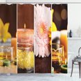 thumbnail image 1 of Ambesonne Exotic Shower Curtain, Gerbera Candles Spa, 69"Wx70"L, Orange Brown, 1 of 5