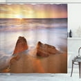 thumbnail image 1 of Ambesonne Exotic Shower Curtain, Hawaiian Sea Sky Nature, 69"Wx75"L, Cream White, 1 of 5