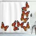 thumbnail image 1 of Ambesonne Exotic Shower Curtain, Spring Monarch Bug, 69"Wx70"L, Dark Brown Marigold, 1 of 5
