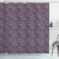 thumbnail image 1 of Ambesonne Exotic Shower Curtain, Summer Summer Jumble Motif, 69"Wx75"L, Pink Eggplant Mauve, 1 of 4