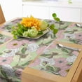 thumbnail image 1 of Ambesonne Exotic Table Runner & Placemats, Parrots and Tropical Flowers, Placemat 4 pcs + Runner 12"x72", Pale Green and Multicolor, 1 of 2