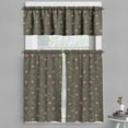 thumbnail image 1 of Ambesonne Exotic Valance & Curtain, Wild Nature Pudica Leaves, 55"x30", Dark Taupe Olive Green, 1 of 1