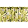 thumbnail image 1 of Ambesonne Exotic Window Valance, Avocados Dragon Fruit Guava, 42" x 18", Pastel Yellow Olive Green, 1 of 3