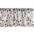 thumbnail image 1 of Ambesonne Exotic Window Valance, Childish Tropical Monstera Palm Leaves Leopards Pomegranate, Curtain Valance for Kitchen Bedroom Decor with Rod Pocket, 54" X 18", Rose Charcoal Grey, 1 of 2