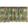 thumbnail image 1 of Ambesonne Exotic Window Valance, Continuous Pattern with Tropical Foliage Plant Leaves and Bird of Paradise Flower, Curtain Valance for Kitchen Bedroom Decor with Rod Pocket, 54" X 12", Multicolor, 1 of 2