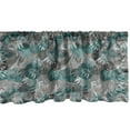thumbnail image 1 of Ambesonne Exotic Window Valance, Leaves with Circle Spirals, 42" x 18", Hunter Green and Grey, 1 of 3