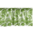 thumbnail image 1 of Ambesonne Exotic Window Valance, Tropical Forest Leaves Art, 42" x 12", White and Fern Green, 1 of 3