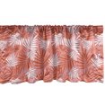 thumbnail image 1 of Ambesonne Exotic Window Valance, Vibrant Tropical Palm Leaves, 54" X 12", Pastel Pink Vermilion, 1 of 3