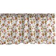 thumbnail image 1 of Ambesonne Exotic Window Valance, Vintage Fall Flowers, 54" X 18", Red Yellow White, 1 of 3