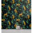 thumbnail image 1 of Ambesonne Exotics Peel & Stick Wallpaper for Home, Scandi Forest Wild Jaguars, 13"x36", Pale Coffee Green Blue, 1 of 1