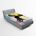 thumbnail image 1 of Ambesonne Extreme Sports Fitted Sheet, Motocross Rider, Twin XL Size, Multicolor, 1 of 2